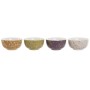 Bol DKD Home Decor Vert Rose Moutarde Lila Dolomite Shabby Chic 600 ml 14 x 14 x 7 cm (4 Unités): Plus de 300.000 produits de gr