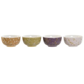 Bol DKD Home Decor Vert Rose Moutarde Lila Dolomite Shabby Chic 600 ml 14 x 14 x 7 cm (4 Unités): Plus de 300.000 produits de gr