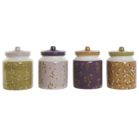 Boîte DKD Home Decor Vert Rose Moutarde Lila Dolomite Shabby Chic 1 L 12 x 12 x 16 cm (4 Unités): Plus de 300.000 produits de gr