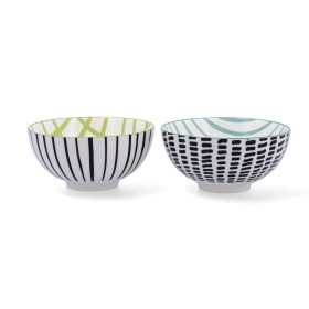 Set de Bols Bidasoa Zigzag Multicouleur Céramique 15 x 15 x 7,3 cm (2 Pièces): Plus de 300.000 produits de grandes marques en ve