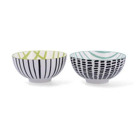 Set de Bols Bidasoa Zigzag Multicouleur Céramique 15 x 15 x 7,3 cm (2 Pièces): Plus de 300.000 produits de grandes marques en ve