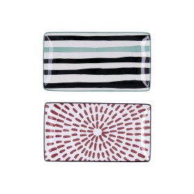 Plateau apéritif Bidasoa Zigzag Multicouleur Céramique Rectangulaire 20 x 11 cm 2 Unités: Plus de 300.000 produits de grandes ma