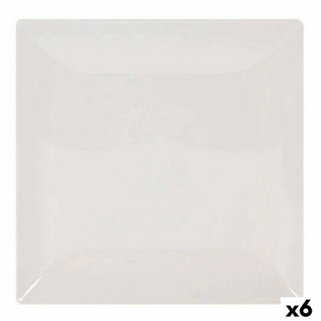 Assiette plate La Mediterránea Elite Grès Ivoire 26,5 x 26,5 x 2,5 cm (6 Unités): Plus de 300.000 produits de grandes marques en