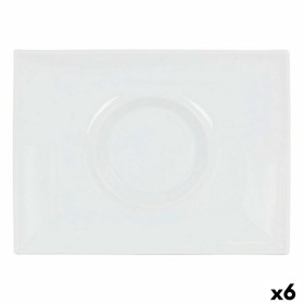 Assiette plate Inde Gourmet Porcelaine Blanc 29,5 x 22 x 3 cm (6 Unités): Plus de 300.000 produits de grandes marques en vente d