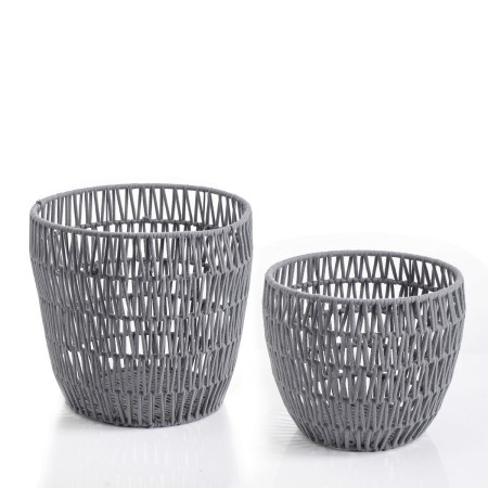 Set de basket Vinthera Moa Coton Métal 2 Pièces Gris: Plus de 300.000 produits de grandes marques en vente directe à prix usine 