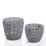 Set de basket Vinthera Moa Coton Métal 2 Pièces Gris: Plus de 300.000 produits de grandes marques en vente directe à prix usine 