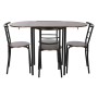 Ensemble Table + 4 Chaises DKD Home Decor Marron Noir Métal Bois MDF 121 x 55 x 78 cm: Plus de 300.000 produits de grandes marqu