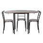 Ensemble Table + 4 Chaises DKD Home Decor Marron Noir Métal Bois MDF 121 x 55 x 78 cm: Plus de 300.000 produits de grandes marqu