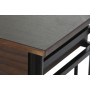 Ensemble Table + 2 Chaises DKD Home Decor Marron Noir Métal Bois MDF 80 x 50 x 84 cm: Plus de 300.000 produits de grandes marque