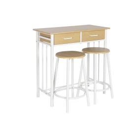 Ensemble Table + 2 Chaises DKD Home Decor Métal Bois MDF 80 x 50 x 84 cm: Plus de 300.000 produits de grandes marques en vente d