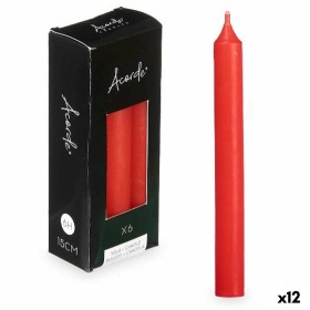 Ensemble de Bougies Acorde 123-C-AR Rouge 2 x 2 x 15 cm (12 Unités): Plus de 300.000 produits de grandes marques en vente direct