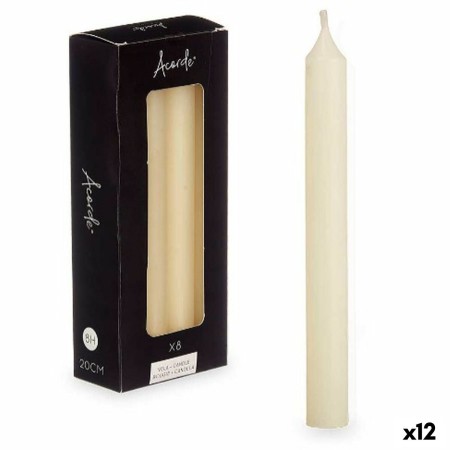 Ensemble de Bougies Acorde 126-B-AR Crème 2 x 2 x 20 cm (12 Unités): Plus de 300.000 produits de grandes marques en vente direct