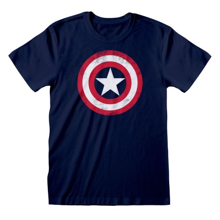 T shirt à manches courtes Capitán América Captain America Shield Bleu Unisexe: Plus de 300.000 produits de grandes marques en ve