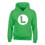 Sweat à capuche unisex Super Mario Luigi Badge Vert: Plus de 300.000 produits de grandes marques en vente directe à prix usine s