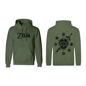 Sweat à capuche unisex The Legend of Zelda Logo and Shield Vert: Plus de 300.000 produits de grandes marques en vente directe à 