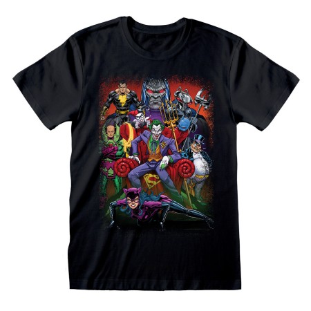 T shirt à manches courtes DC Comics Villains Noir Unisexe: Plus de 300.000 produits de grandes marques en vente directe à prix u