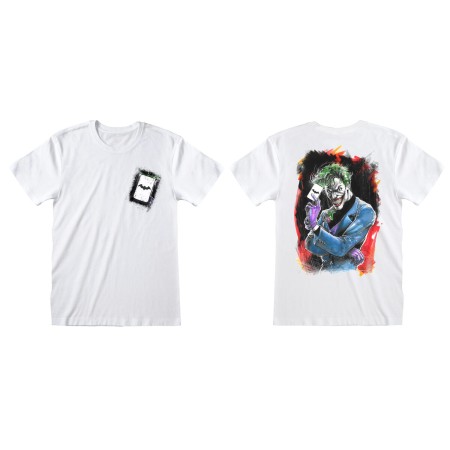 T shirt à manches courtes DC Comics Batman Card Blanc Unisexe: Plus de 300.000 produits de grandes marques en vente directe à pr