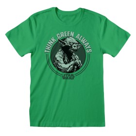 T shirt à manches courtes Star Wars Yoda Think Green Vert Unisexe: Plus de 300.000 produits de grandes marques en vente directe 