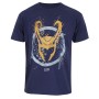 T shirt à manches courtes Marvel Splatter Logo Bleu Unisexe: Plus de 300.000 produits de grandes marques en vente directe à prix