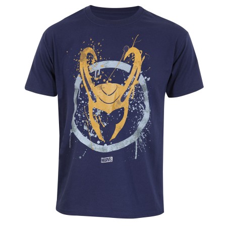 T shirt à manches courtes Marvel Splatter Logo Bleu Unisexe: Plus de 300.000 produits de grandes marques en vente directe à prix