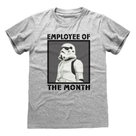 T shirt à manches courtes Star Wars Employee of the Month Gris Unisexe: Plus de 300.000 produits de grandes marques en vente dir