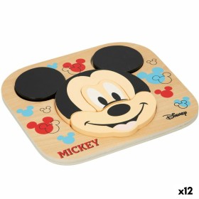 Puzzle enfant en bois Disney Mickey Mouse + 12 Mois 6 Pièces (12 Unités): Plus de 300.000 produits de grandes marques en vente d