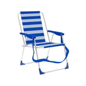 Marbueno Chaise Pliante Aluminium Rayures Bleu et Blanc Plage et Piscine 53X56X78 cm 10312: Plus de 300.000 produits de grandes 