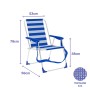 Marbueno Chaise Pliante Aluminium Rayures Bleu et Blanc Plage et Piscine 53X56X78 cm 10312: Plus de 300.000 produits de grandes 