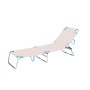 Marbueno Chaise Longue Pliable Aluminium Beige/Bleu Assortie Plage et Piscine 187X58X24 cm 10363: Plus de 300.000 produits de gr