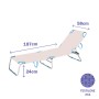 Marbueno Chaise Longue Pliable Aluminium Beige/Bleu Assortie Plage et Piscine 187X58X24 cm 10363: Plus de 300.000 produits de gr