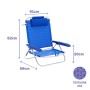 Marbueno Chaise Pliante 5 Positions Aluminium avec Coussin Bleu Plage et Piscine 61X68X82 cm 10243: Plus de 300.000 produits de 