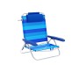 Marbueno Chaise Pliante 5 Positions Aluminium avec Coussin Rayures Bleues Plage et Piscine 61X68X82 cm 10242: Plus de 300.000 pr