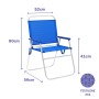 Marbueno Chaise Pliante Aluminium Bleu Plage et Piscine 52X56X80 cm 10245: Plus de 300.000 produits de grandes marques en vente 