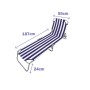 Marbueno Transat Pliant Acier Rayures Bleues et Blanches Plage et Piscine 187X55X24 cm 10020: Plus de 300.000 produits de grande