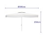 Parasol Marbueno Blanc Polyester Aluminium Ø 300 cm: Plus de 300.000 produits de grandes marques en vente directe à prix usine s