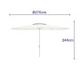 Marbueno Parasol Acier 8 Baleines D270 cm Polyester Blanc Jardin, Piscine et Terrasse 10187: Plus de 300.000 produits de grandes