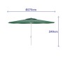 Marbueno Parasol Acier 8 Baleines D270 cm Polyester Vert Jardin, Piscine et Terrasse 10188: Plus de 300.000 produits de grandes 