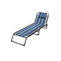 Marbueno Chaise Longue Pliable Acier Avec Coussin Jardin et Piscine 190X58X27 cm Rayures Bleues 10171: Plus de 300.000 produits 