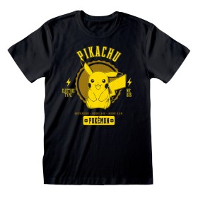 T shirt à manches courtes Pokémon Collegiate Picachu Noir Unisexe: Plus de 300.000 produits de grandes marques en vente directe 