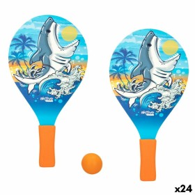 Raquettes de Plage avec Balle Aktive Requin 19,5 x 38 cm (24 Unités): Plus de 300.000 produits de grandes marques en vente direc