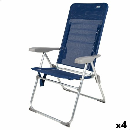 Chaise de Plage Aktive Slim Pliable Blue marine 47 x 107 x 66 cm (4 Unités): Plus de 300.000 produits de grandes marques en vent