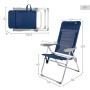 Chaise de Plage Aktive Slim Pliable Blue marine 47 x 107 x 66 cm (4 Unités): Plus de 300.000 produits de grandes marques en vent
