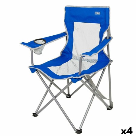 Chaise de camping pliante Aktive Bleu Gris 46 x 82 x 46 cm (4 Unités): Plus de 300.000 produits de grandes marques en vente dire