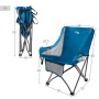 Chaise de camping pliante Aktive Bleu 48 x 86 x 50 cm (2 Unités): Plus de 300.000 produits de grandes marques en vente directe à
