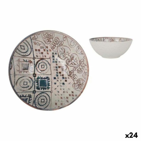 Bol La Mediterránea Grecia Porcelaine Bleu Marron Ø 16 x 7 cm (24 Unités): Plus de 300.000 produits de grandes marques en vente 