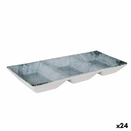 Plateau apéritif La Mediterránea Dalian 3 Compartiments 25 x 11 x 3 cm (24 Unités): Plus de 300.000 produits de grandes marques 