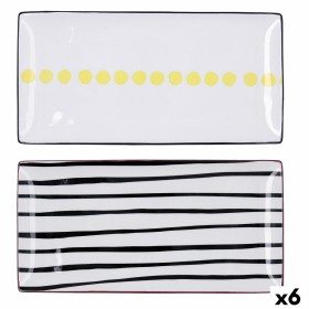 Plateau apéritif Bidasoa Zigzag Multicouleur Céramique 30,5 x 15 x 2 cm (6 Unités): Plus de 300.000 produits de grandes marques 