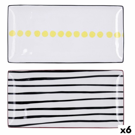 Plateau apéritif Bidasoa Zigzag Multicouleur Céramique 30,5 x 15 x 2 cm (6 Unités): Plus de 300.000 produits de grandes marques 
