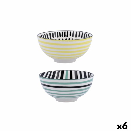 Bol Bidasoa Zigzag Multicouleur Céramique 15 x 15 x 7,3 cm (6 Unités): Plus de 300.000 produits de grandes marques en vente dire