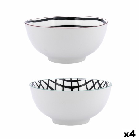 Bol Bidasoa Zigzag Multicouleur Céramique 20 x 20 x 5 cm (4 Unités): Plus de 300.000 produits de grandes marques en vente direct